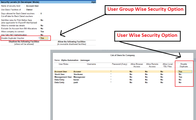 Disable Duplicate Voucher Command